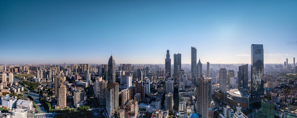 Aerial photography of modern architectural landscape of Wuxi city