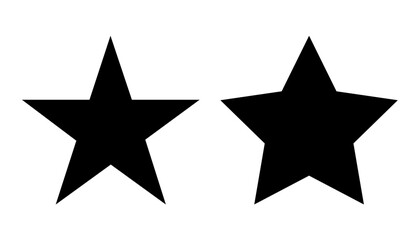 black and white stars . star - vector icon . abstract star design