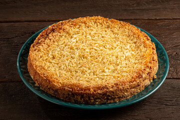 Delicious cassava cake on the table.