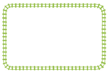 シンプルな線路のフレームイラスト