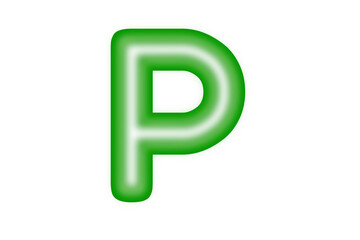 letter p 3d colored balloon