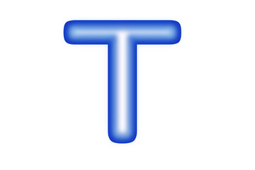 letter t 3d colored balloon