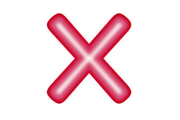 Obraz premium letter x 3d colored balloon