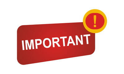 Important information label. origami style speech bubble banner on white background. Vector illustration. EPS 10.