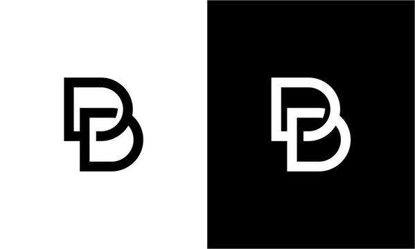 letter d line abstract logo design
