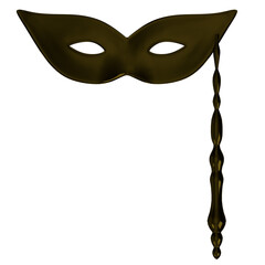 3d rendering illustration of an handheld carnival mask