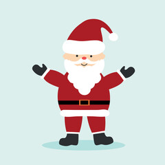 Santa Claus with a beard. Vector illustration