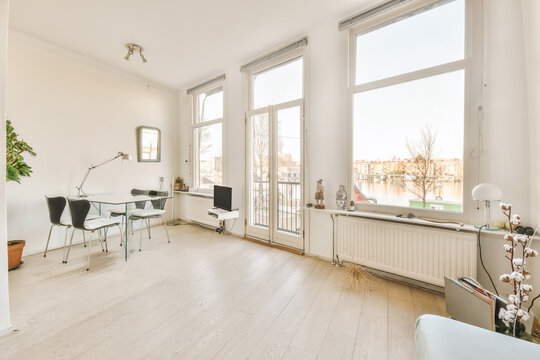 Table In Spacious Workplace