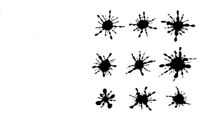 ink splashes, blots