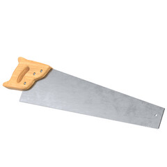 3d rendering illustration of an hand saw