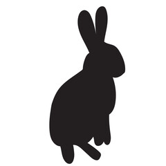 rabbit hare silhouette design isolated vector