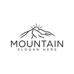 mountain logo icon and vector