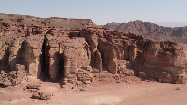 King Solomon's Pillars in Timna Valley national park, Israel. 