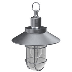 3d rendering illustration of an hanging bulkhead lamp