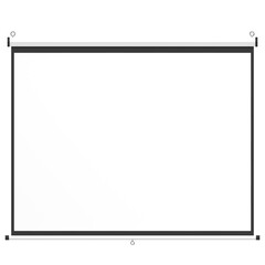 3d rendering illustration of an hanging projection screen