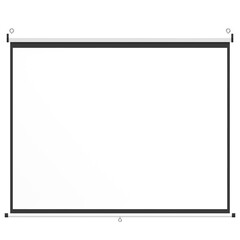 Obraz premium 3d rendering illustration of an hanging projection screen