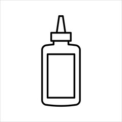 Glue bottle outline icon. Latex glue simple line vector icon. vector illustration on white background.