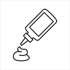 Glue bottle outline icon. Latex glue simple line vector icon. vector illustration on white background.