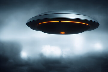 Obraz na płótnie Canvas Flying saucer. UFO. UAP. The aliens have arrived. 