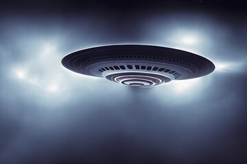 Fototapeta na wymiar Flying saucer. UFO. UAP. The aliens have arrived. 