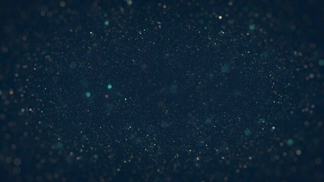 Particles Floating In Fluid Space Background/ 4k animation of an abstract backgroud with floating particles inside fluid space with ambient occlusion and depth of field blur
