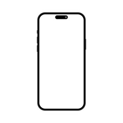 A transparent cellphone, an isolated device, new technology, a simple illustration for websites and contents on white background, flat style art, new trend