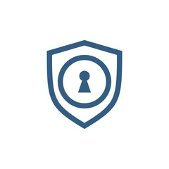 shield padlock keyhole icon vector template