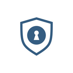 shield padlock keyhole icon vector template