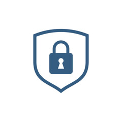 shield padlock keyhole icon vector template