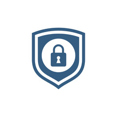shield padlock keyhole icon vector template