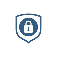 shield padlock keyhole icon vector template