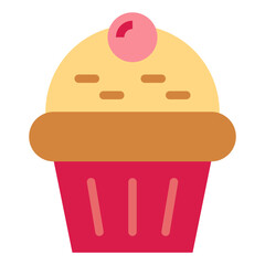 cupcake flat icon style