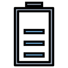 Half Battery Vector Icon