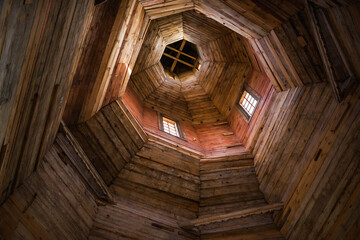 Fototapeta na wymiar wooden ceiling of an old church