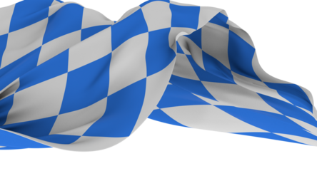Bavarian flag using as background, 3d rendering panorama