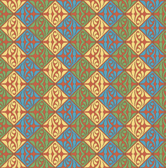 Obraz premium Seamless background image retro vintage pattern