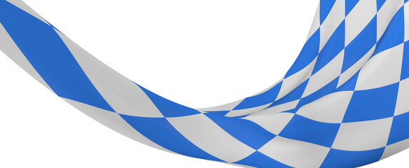 fine 3d image of classic waved bavaria flag