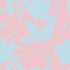 Floral Brush strokes Seamless Pattern Design