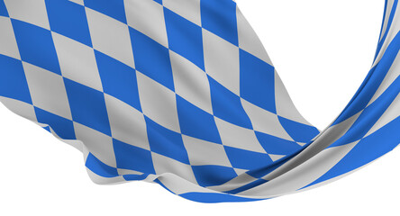 fine 3d image of classic waved bavaria flag