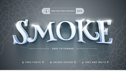 Obraz premium Smoke - Editable Text Effect, Font Style