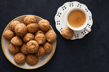 Coffee and many tasty cookies