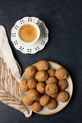 Coffee and many tasty cookies