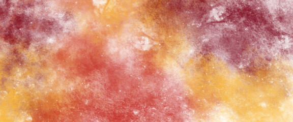 Colorful grunge art painting. Effect of light hot colored of sunset clouds cloud on the sunset sky background. Burning background. Abstract watercolor grunge background design.