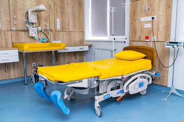Sterile comfortable ward. Modern emergency recovery room.