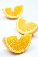slice of orange isolated on white