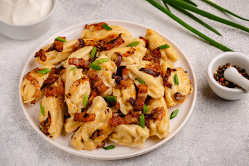 Dumplings, filled with mashed potatoes.