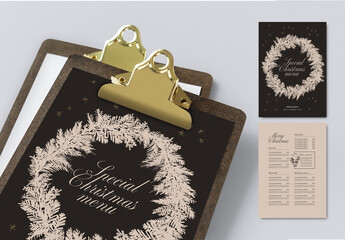 Black Style Christmas Special Menu - Powered by Adobe