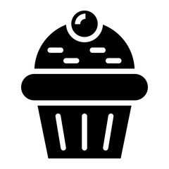 cupcake glyph icon style