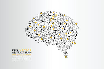 Brain form by molecular structure, EPS 10 Vector Illustration