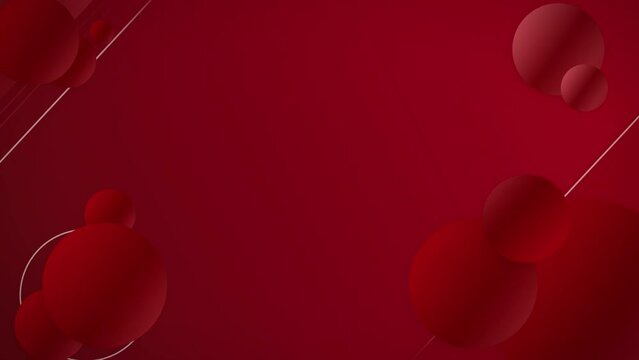 Red background with ballon